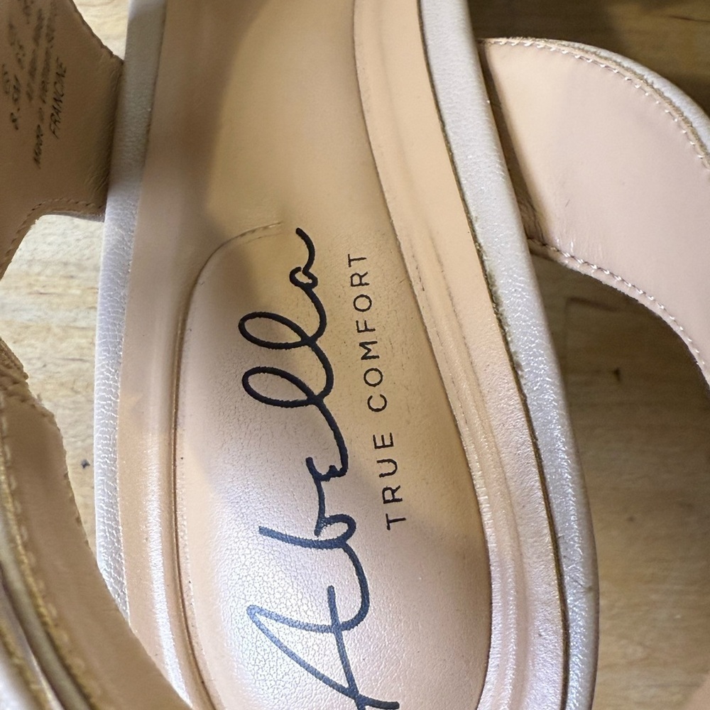 Nude Heels Strappy Slingback Sandals Women’s 8.5 Abella Francine - Picture 5 of 7